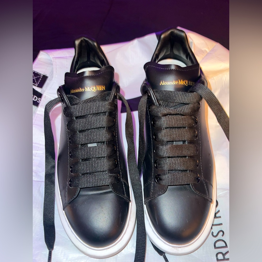 Alexander McQueen leather platform sneakers